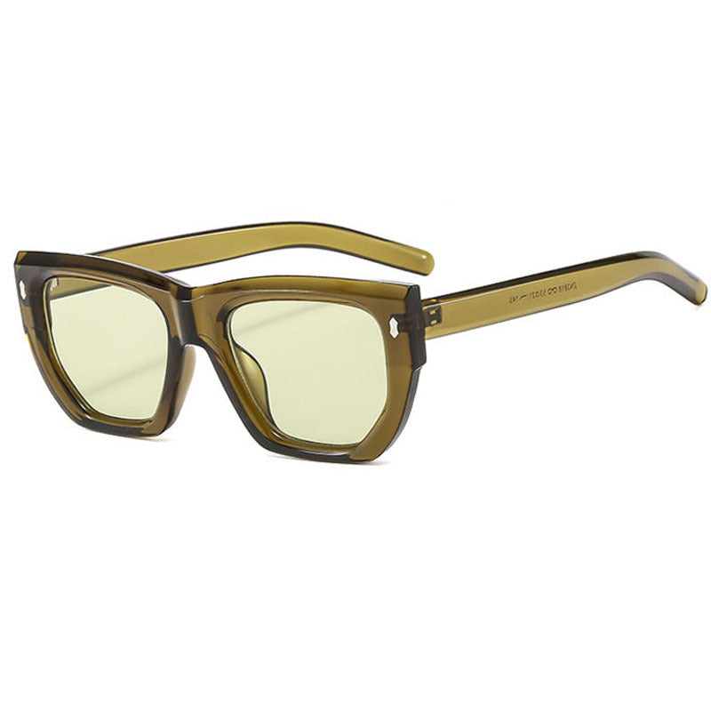 Dame Designer-solbrille med moderne geometrisk ramme og UV-beskyttelse Luvikno