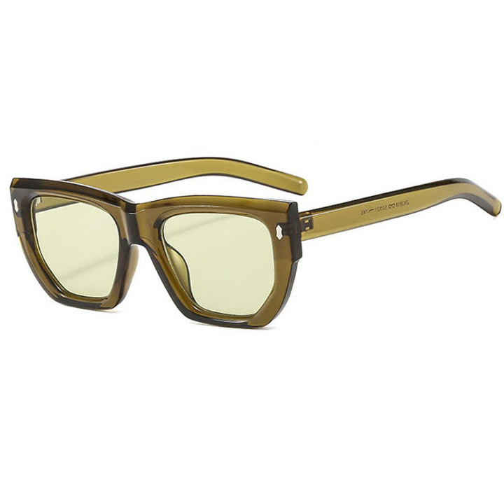 Dame Designer-solbrille med moderne geometrisk ramme og UV-beskyttelse Luvikno