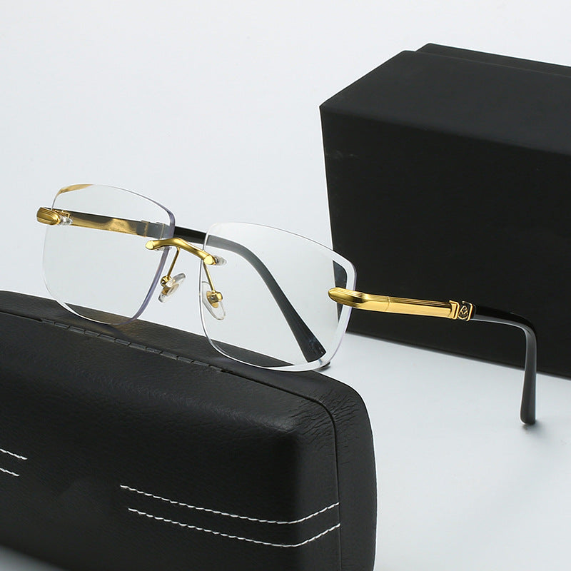Dame kvadratisk solbrille med stilige plast- og metalldetaljer Luvikno