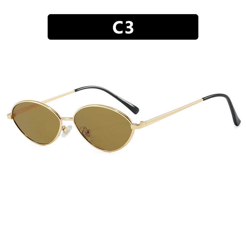 Dame moteriktig solbrille med ovalt design og polariserte linser Luvikno