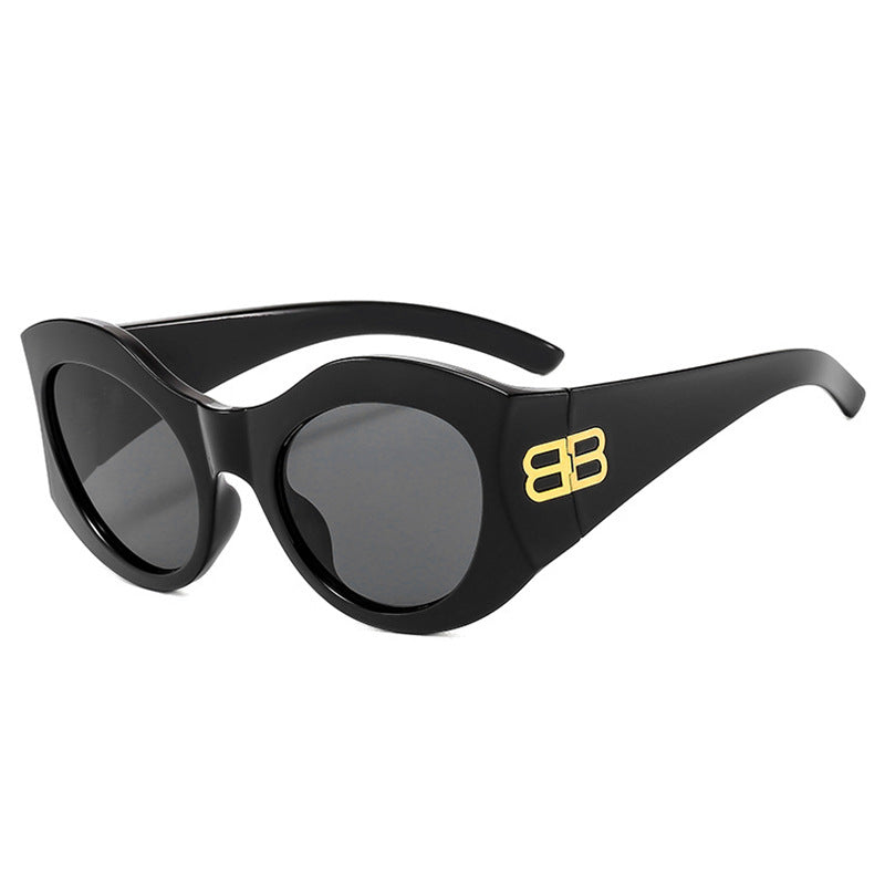 Dame Designer Cat-Eye solbrille med elegant profil og UV-beskyttelse Luvikno