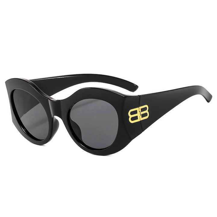 Dame Designer Cat-Eye solbrille med elegant profil og UV-beskyttelse Luvikno