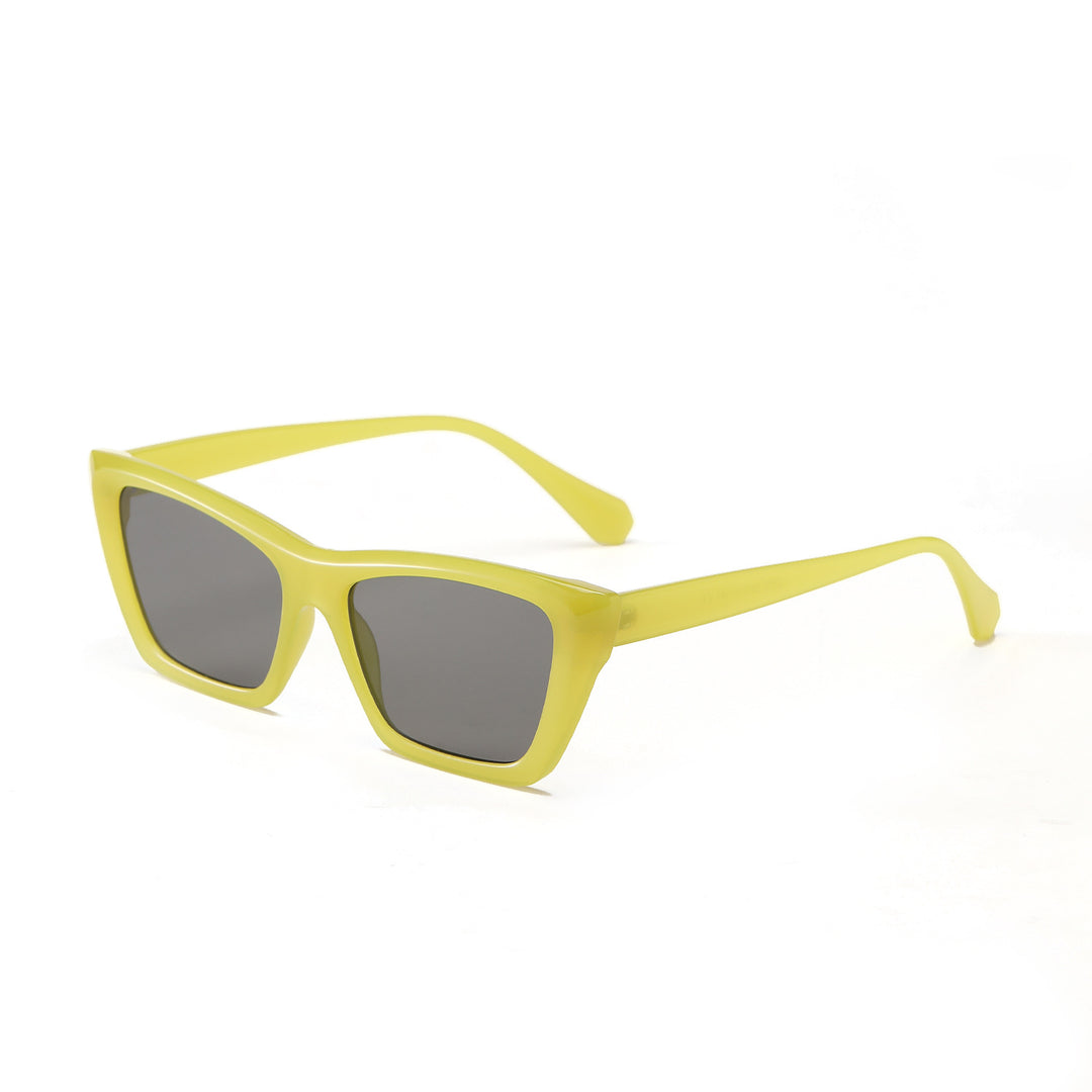 Dame geometrisk solbrille med stilfull plastinn ramme Luvikno