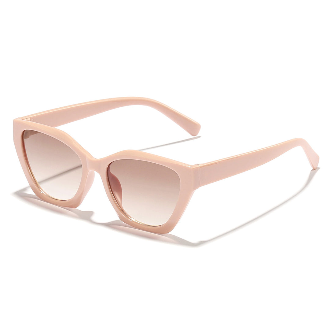 Dame geometrisk solbrille med moderne, hypoallergen plastramme Luvikno