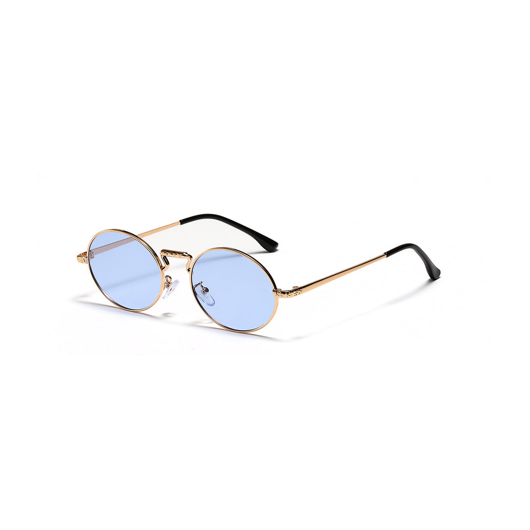 Dame rund fashionable solbriller Luvikno