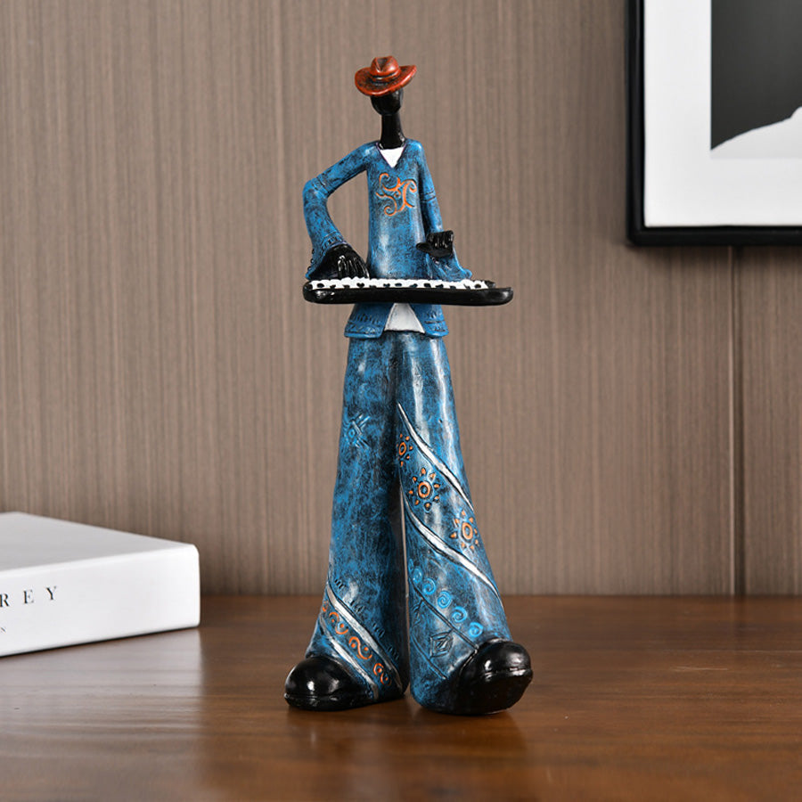 Resin Jazz Band Figurine - Vintage Music Decor Statue | Luvikno