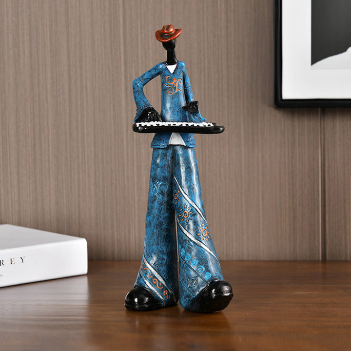 Resin Jazz Band Figurine - Vintage Music Decor Statue | Luvikno