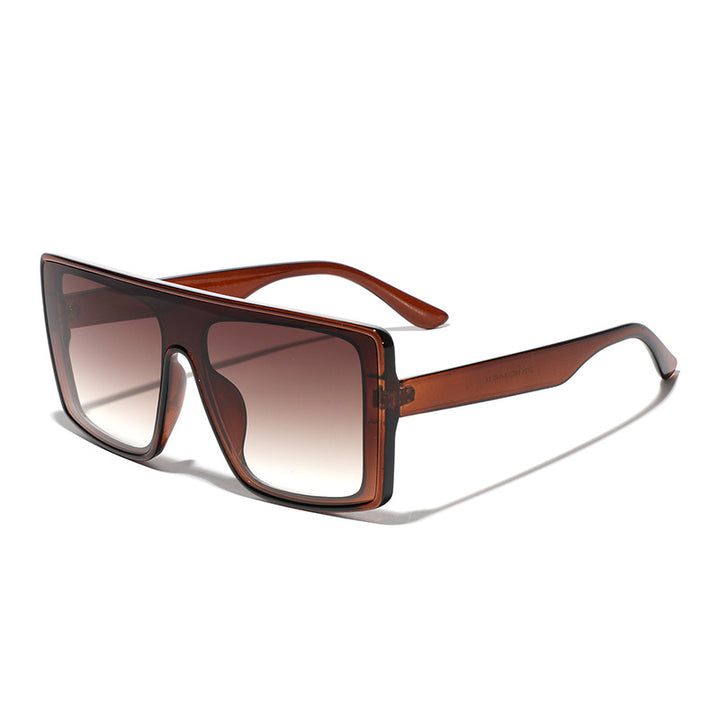 Dame oversized kvadratisk solbrille med luksuriøst skilpadde-design Luvikno