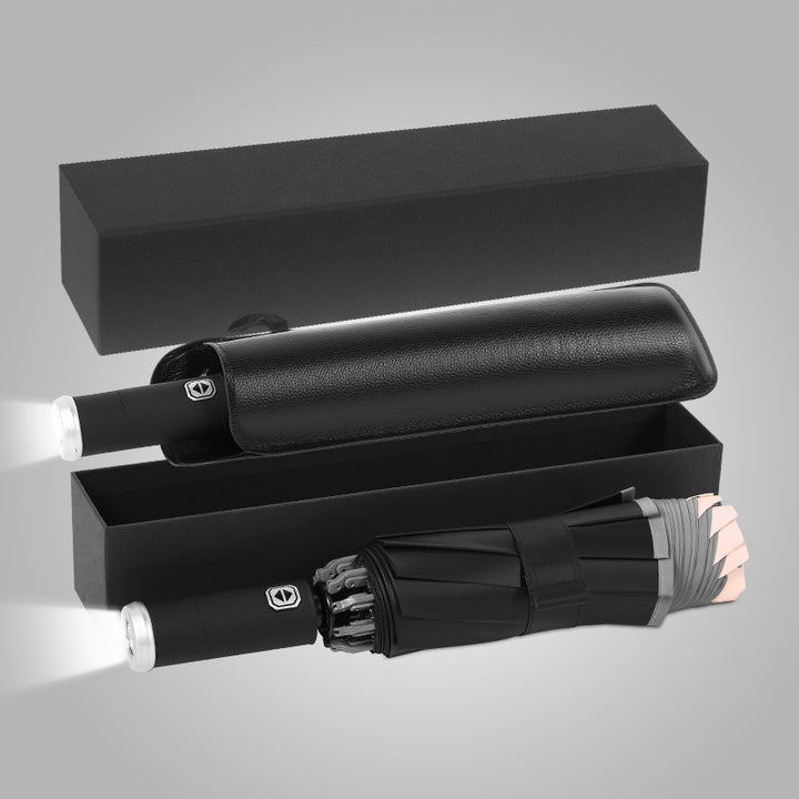 Dame elegant paraply med LED-lys Luvikno