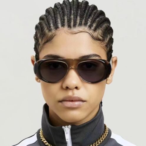 Dame eksepsjonell solbrille i trendy skilpaddesign Luvikno