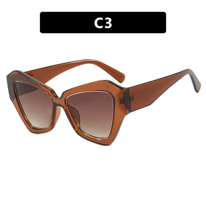 Dame trendy Cat-Eye solbriller med elegant ramme og UV-beskyttelse Luvikno
