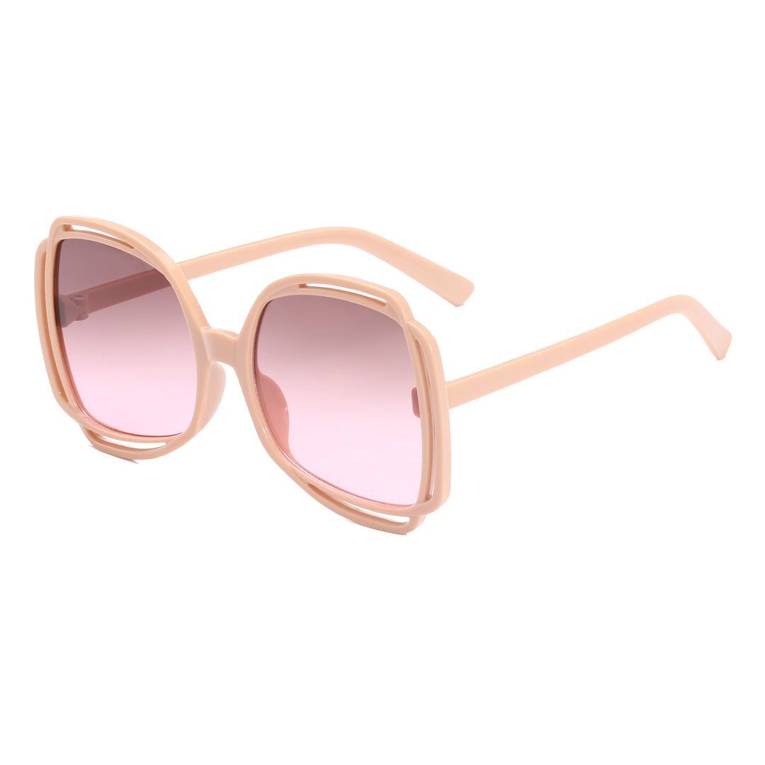Dame Fasjonssolbrille med moderne ramme og UV-beskyttelse Luvikno