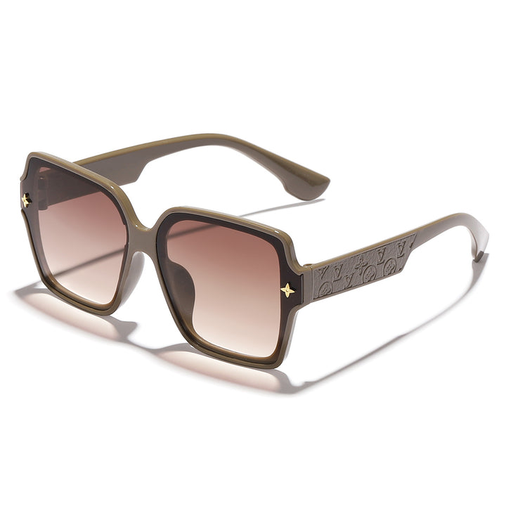 Dame stilige oversized solbriller med moderne ramme Luvikno
