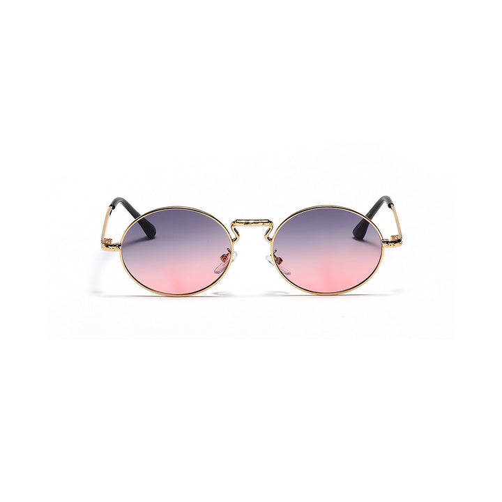Dame rund fashionable solbriller Luvikno