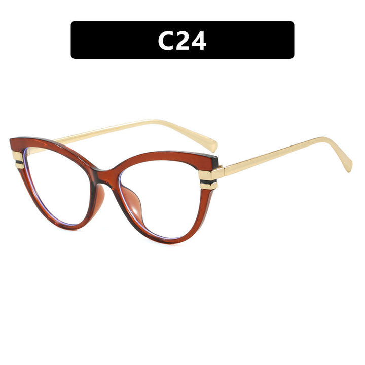 Damer Cat-Eye solbrille med elegante metallakenter Luvikno