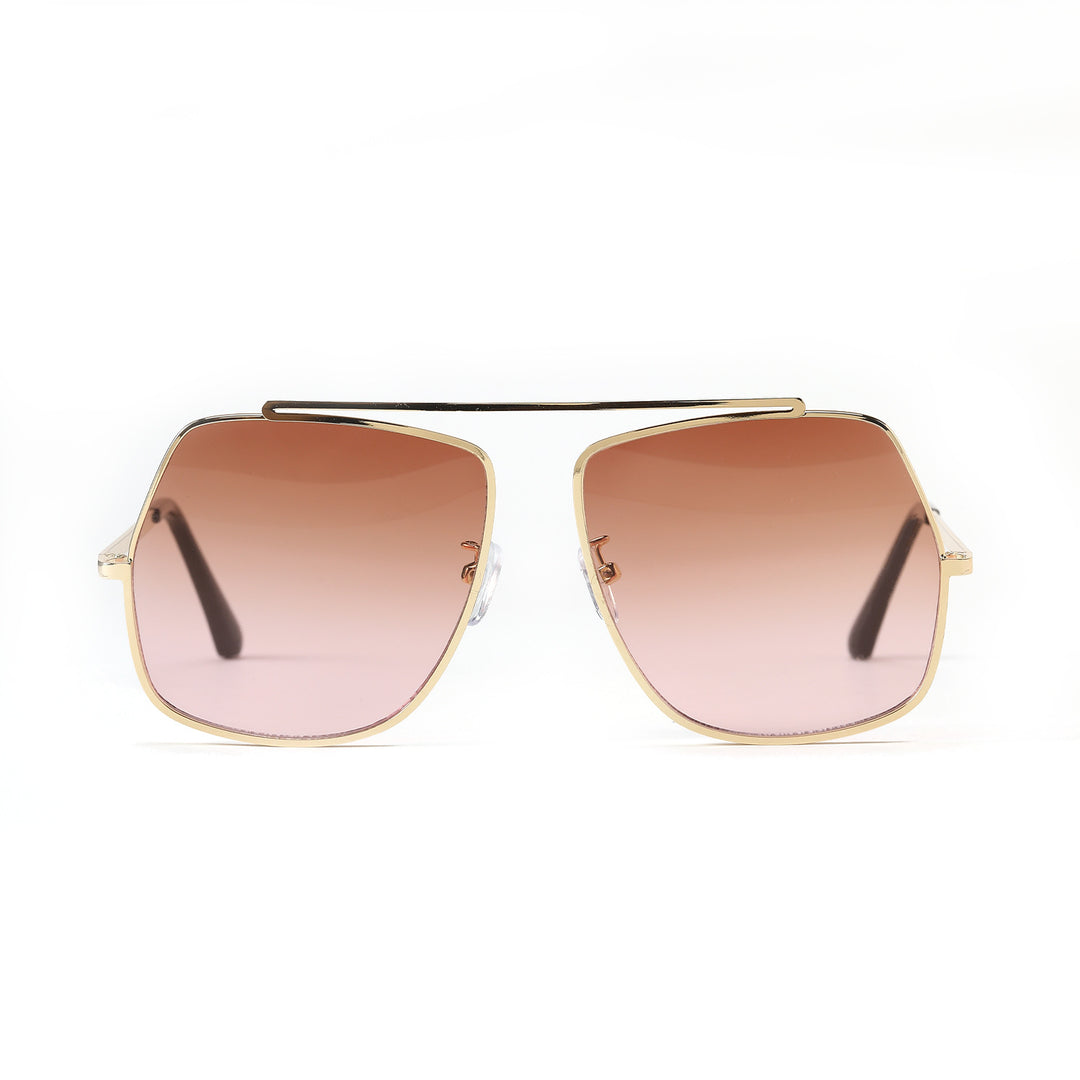 Dame polygonal solbrille med elegant, moderne ramme Luvikno