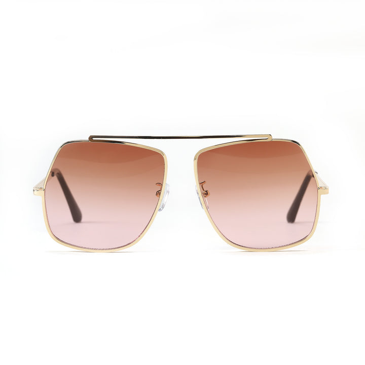 Dame polygonal solbrille med elegant, moderne ramme Luvikno