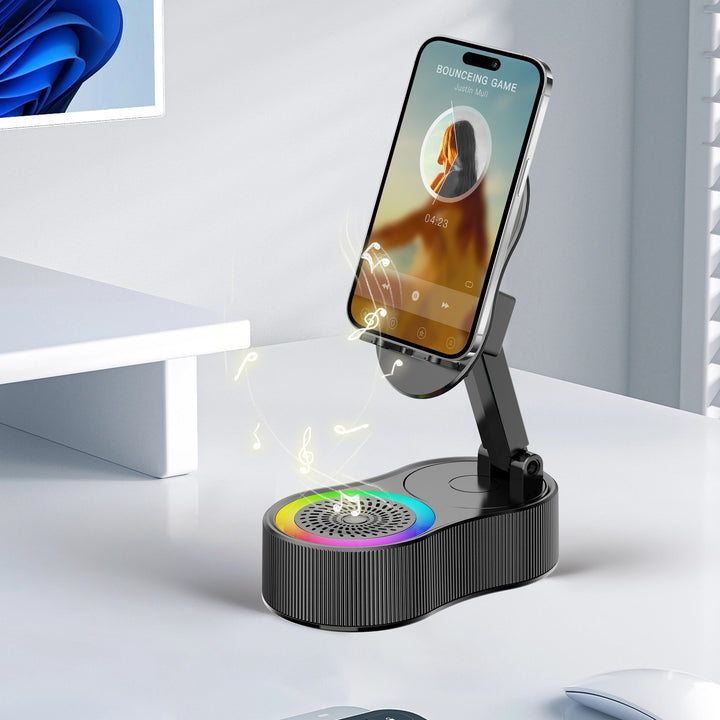 Unisex multitasking Smartphone Holder med integrert Bluetooth høyttaler Luvikno