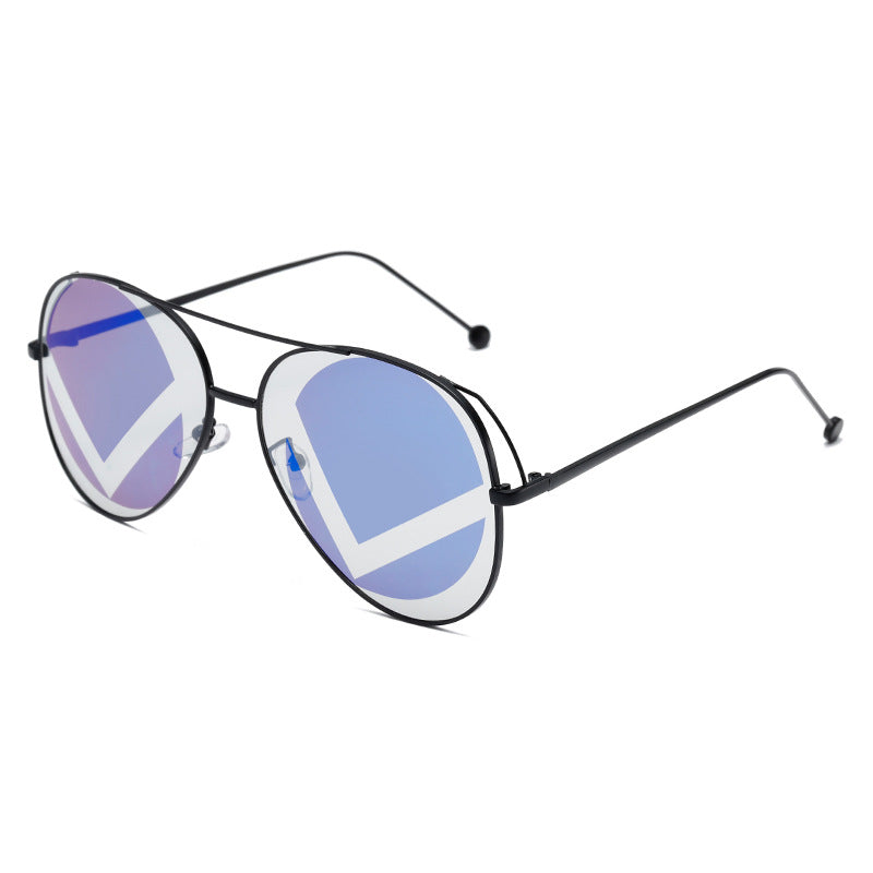 Dames fashionable geometriske solbriller Luvikno