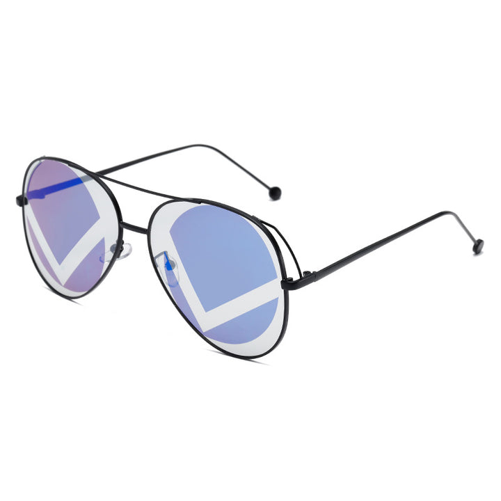 Dames fashionable geometriske solbriller Luvikno