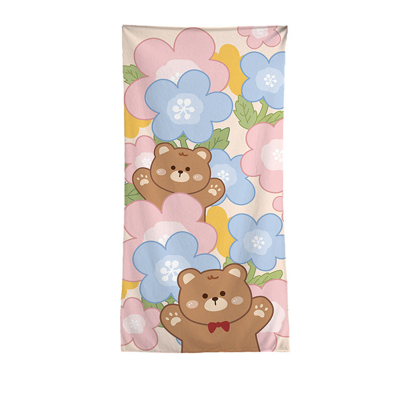 Women's beach towel with vibrant palm motif Luvikno