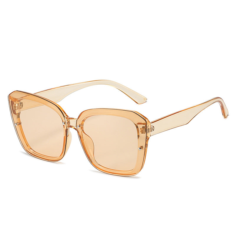 Damer oversized kvadratisk solbrille med sofistikert ramme Luvikno