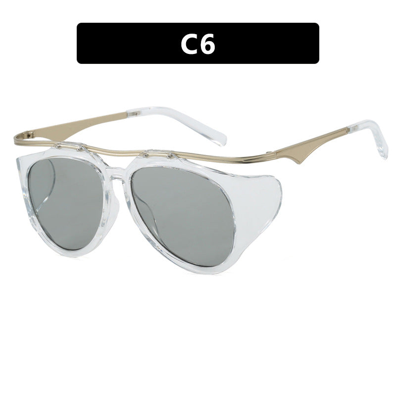 Dame Cat-Eye solbriller med unikt design og beskyttende glass Luvikno