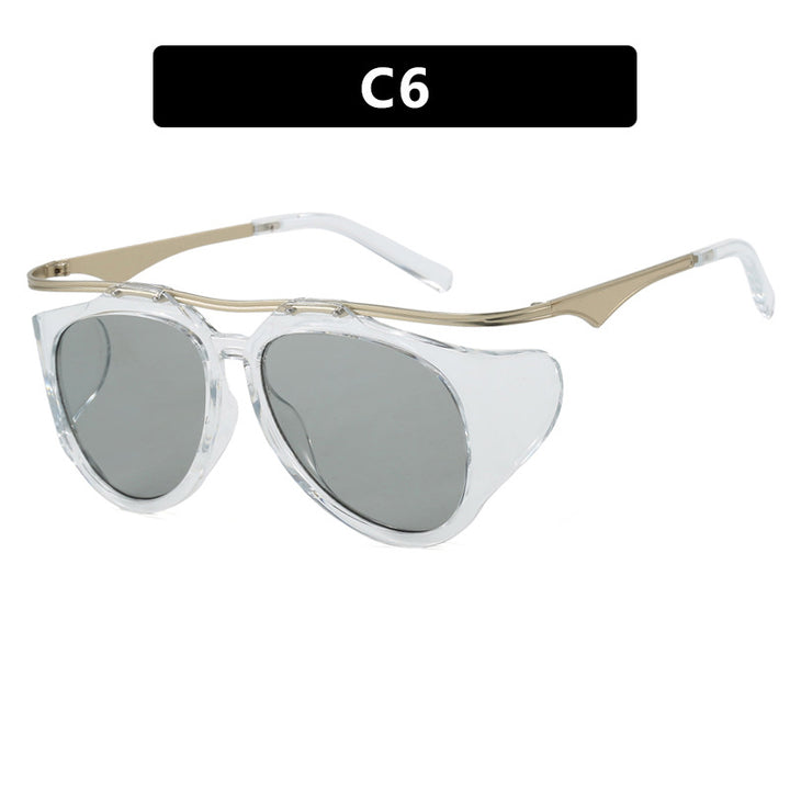 Dame Cat-Eye solbriller med unikt design og beskyttende glass Luvikno