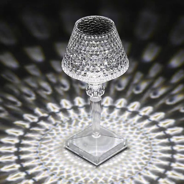Liesbeth Crystal Lampe – Luksus Bordlampe med USB-ladefunksjon Luvikno