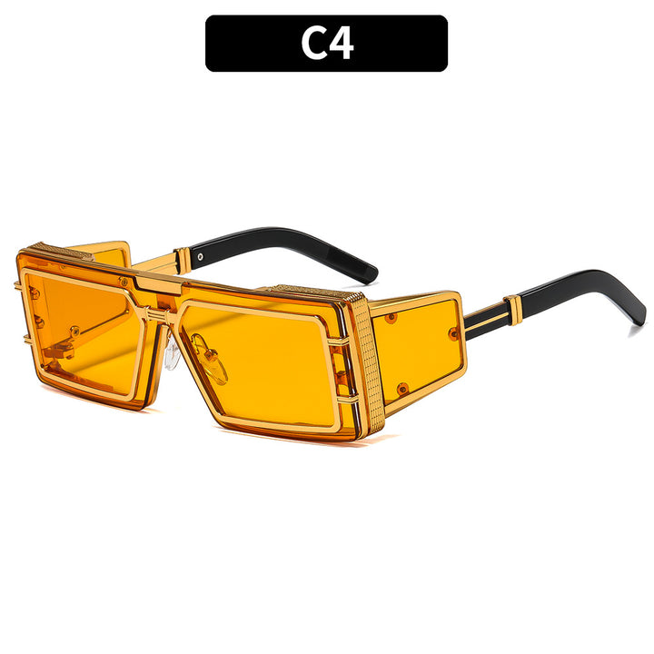Dame Geometrisk Oversized Solbrille med luksuriøs ramme Luvikno