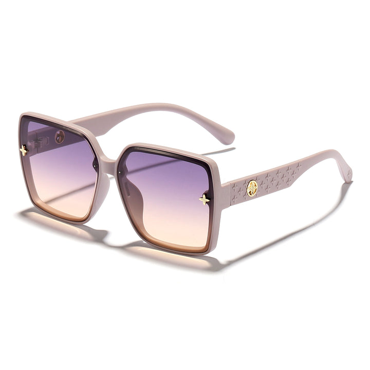 Dame oversized kvadratisk solbrille med elegant design Luvikno