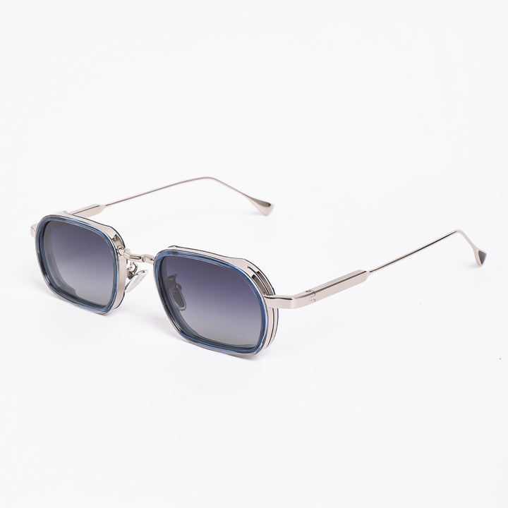 Dame moteriktig solbrille med robust metallramme og trendy glass Luvikno