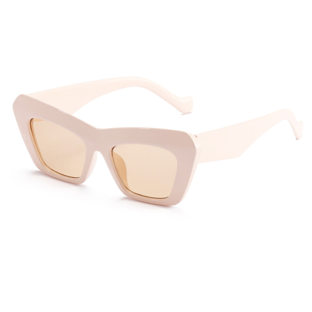 Dame trendy geometriske solbriller Luvikno