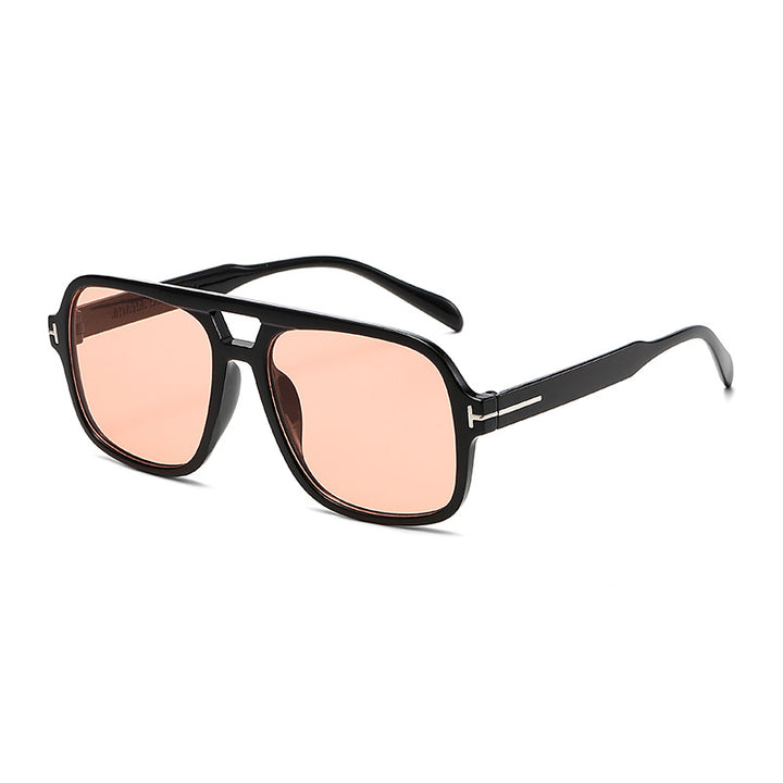 Dame Modischer quadratischer Solbrille med robust ramme Luvikno