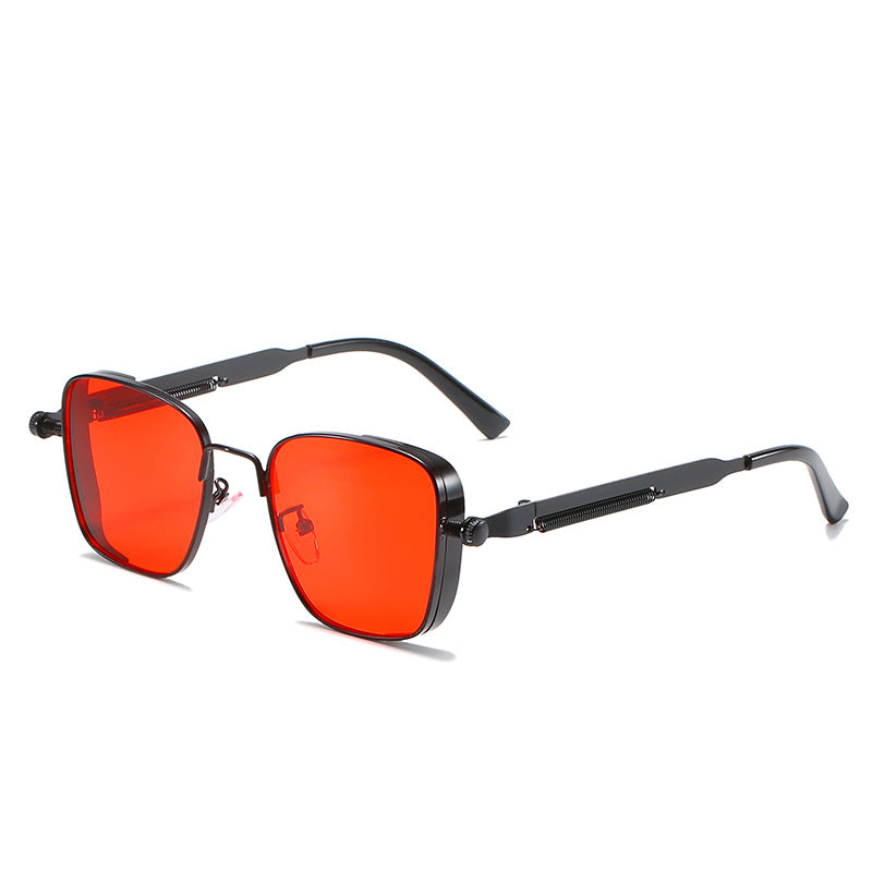 Dame modernistisk solbrille i elegant metallramme Luvikno