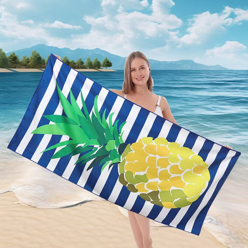 Ladies beach towel with maritime stripe pattern Luvikno