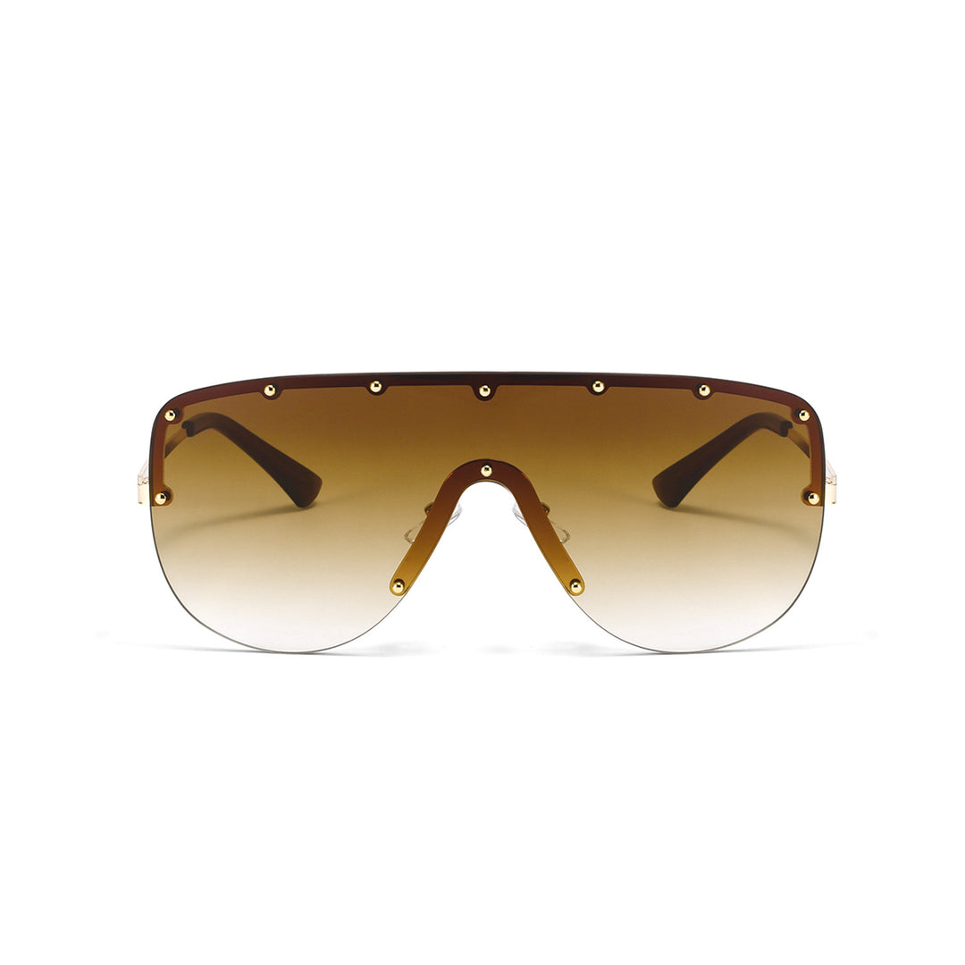 Damer futuristisk oversized solbrille Luvikno