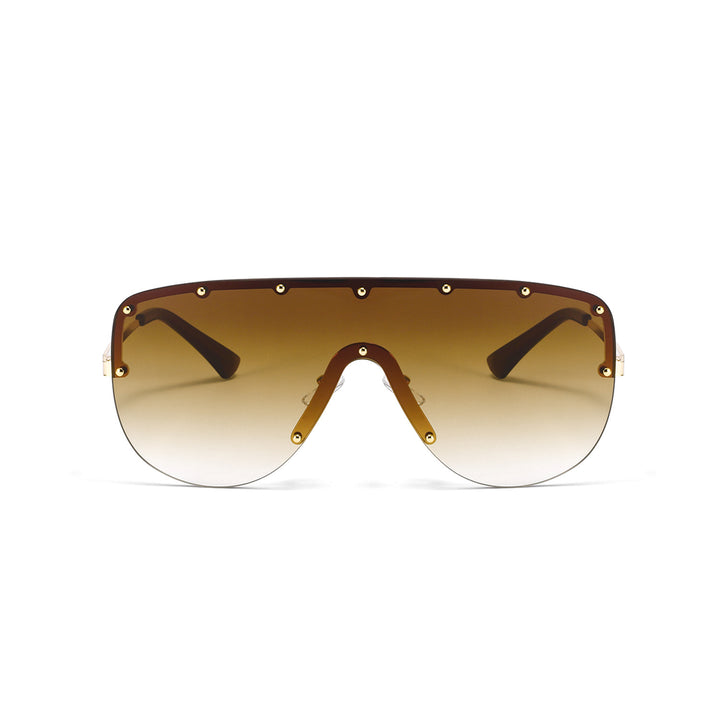 Damer futuristisk oversized solbrille Luvikno