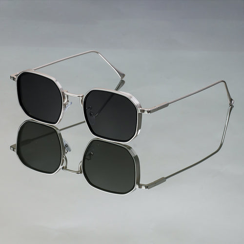Dame moteriktig solbrille med stilfull, firkantet ramme og UV-beskyttelse Luvikno