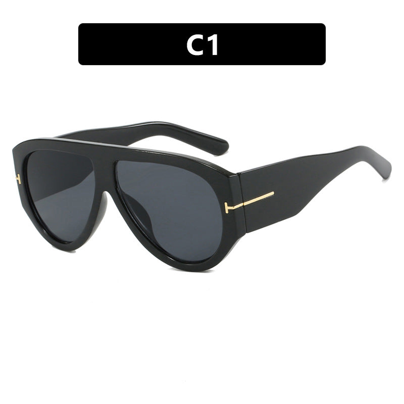 Dame Geometrisk Solbrille med moderne ramme og polariserte glass Luvikno