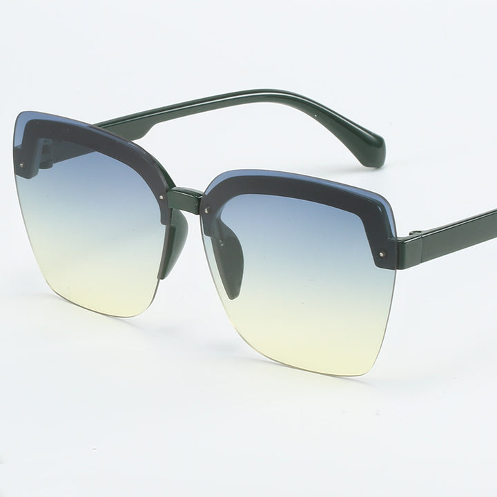 Dame moteriktig Shield-solbrille med moderne, kvadratisk design Luvikno