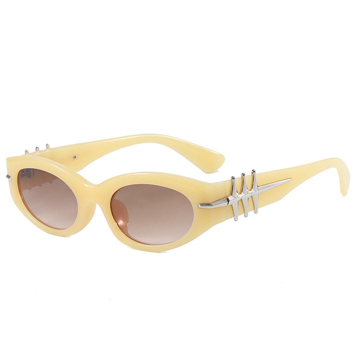 Dame elegant Cat-Eye solbriller med moteriktige aksenter Luvikno