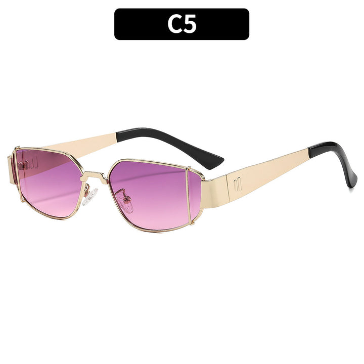 Dame designer solbrille i moderne, kantete stil Luvikno