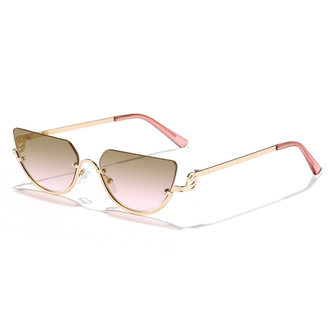 Dame Design-solbriller med innovativ Cat-Eye-ramme Luvikno