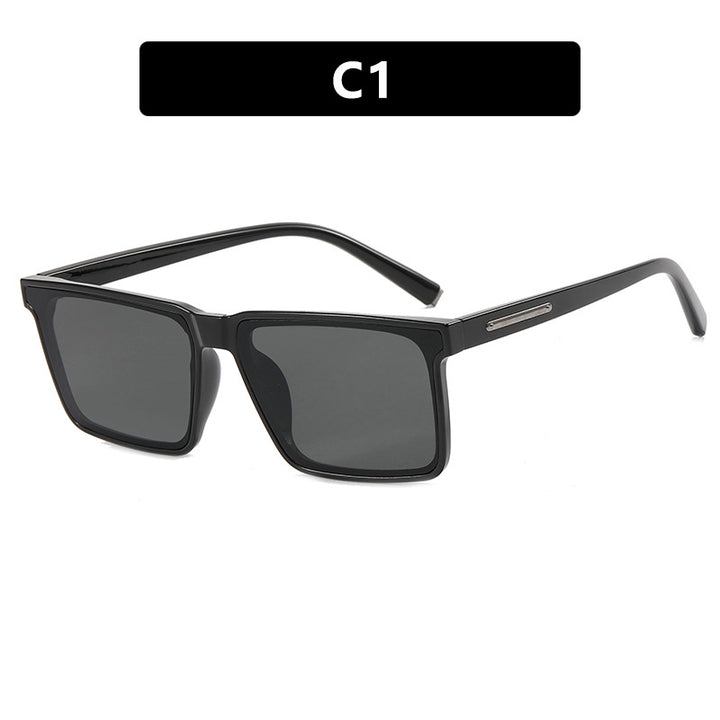 Dame kvadratisk solbrille med moderne, robust plastisk ramme Luvikno