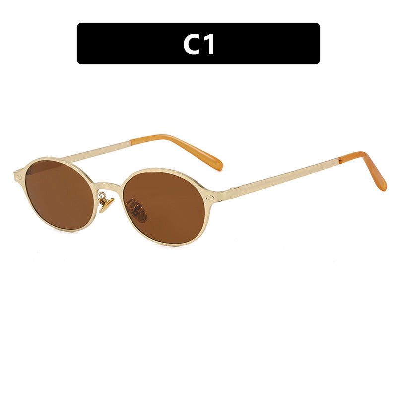 Dame rund brille med filigran metallramme og behagelige nesepads Luvikno