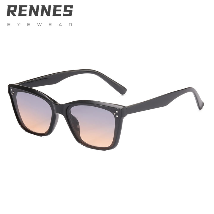 Dame retro-inspirert solbrille i iøynefallende mønster Luvikno