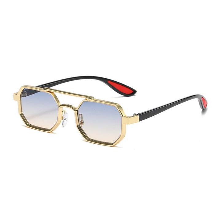 Damer moteriktig designer-solbrille med eksklusiv åttkantet ramme Luvikno