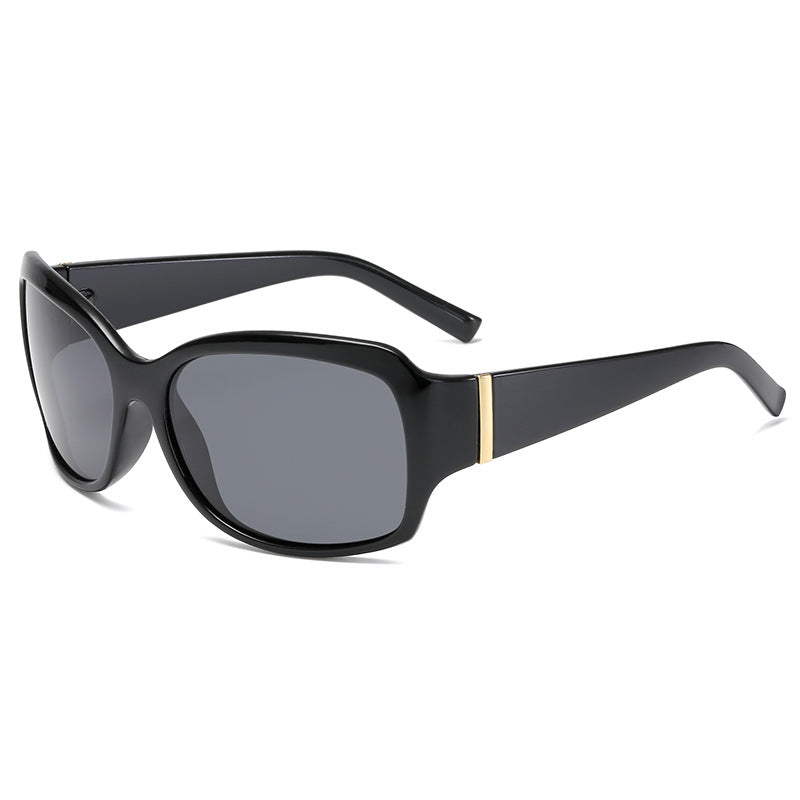 Dame stilfull oversized solbrille med elegant mønster Luvikno