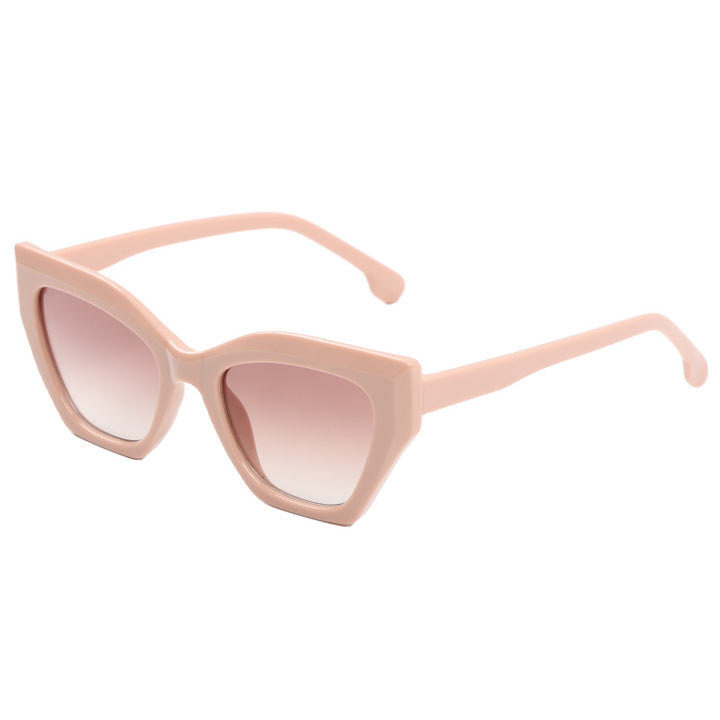 Dame Cat-Eye solbriller med originalt mønster Luvikno